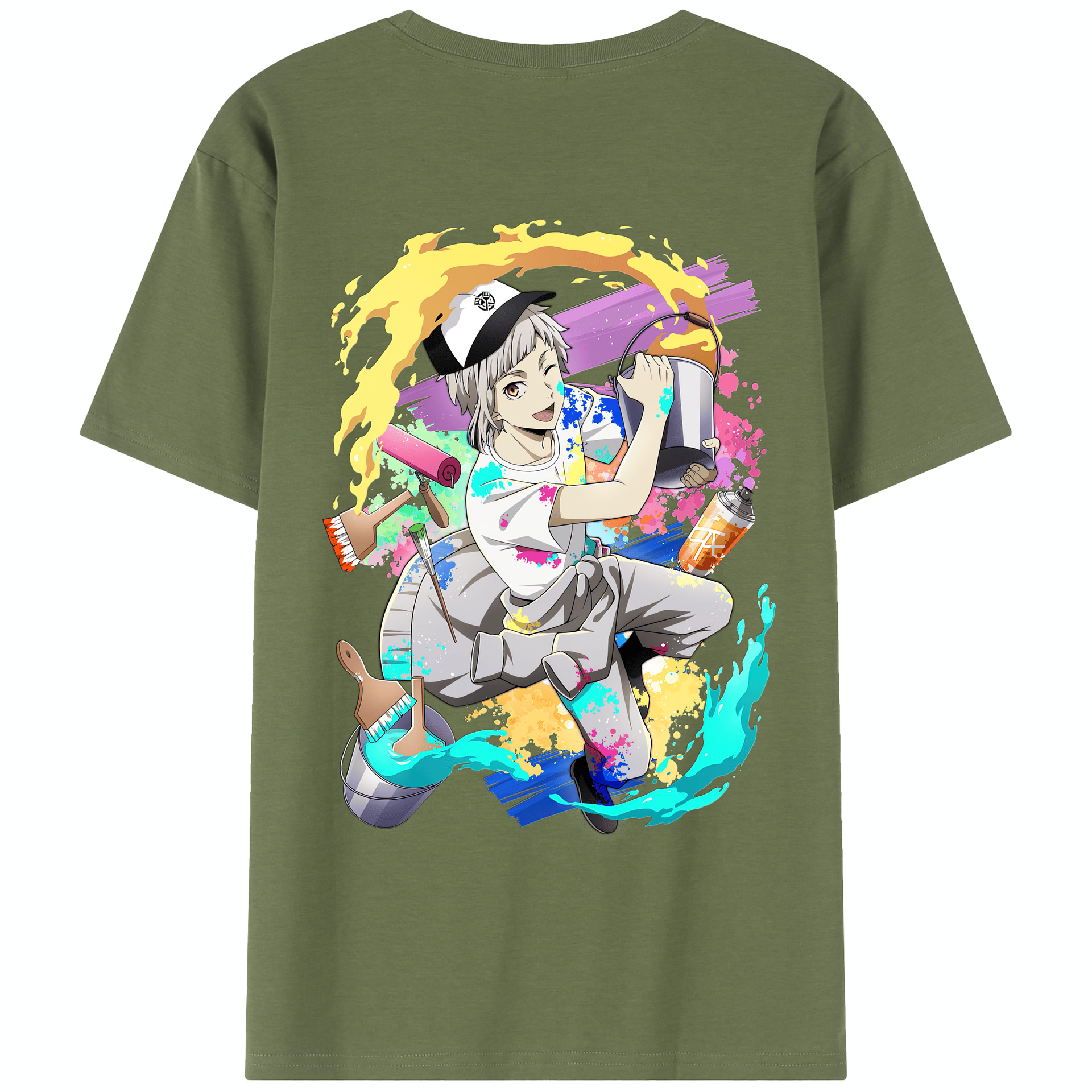 （画像用） 文豪ストレイドッグス Bungo Stray Dogs 綿100％半袖Tシャツ（背面プリント）